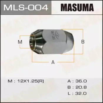Гайка колесная MASUMA MLS-004 M12x1.25 R (правое) конус закрытая