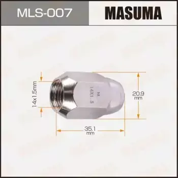 Гайка колесная MASUMA MLS-007 M14x1.5 R (правое) конус закрытая