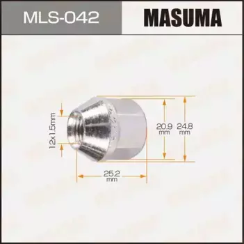 Гайка колесная MASUMA MLS-042 M12x1.5 R (правое) конус открытая