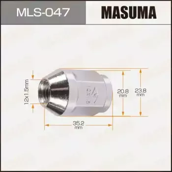 Гайка колесная MASUMA MLS-047 M12x1.5 R (правое) конус закрытая