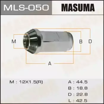 Гайка колесная MASUMA MLS-050 M12x1.5 R (правое) конус закрытая