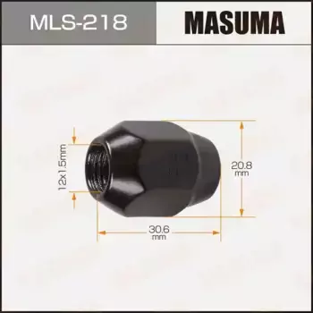 Гайка колесная MASUMA MLS-218 M12x1.5 R (правое) конус закрытая