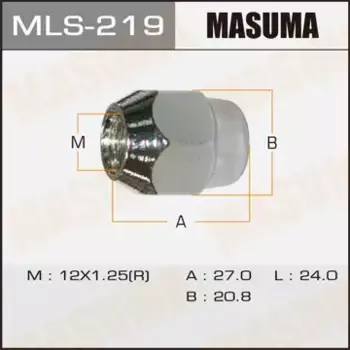 Гайка колесная MASUMA MLS-219 M12x1.25 R (правое) конус закрытая