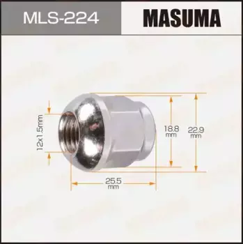 Гайка колесная MASUMA MLS-224 M12x1.5 R (правое) сфера закрытая