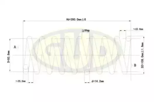 GCS056823 G.U.D ПРУЖИНА ПЕР MB W210 2.0-2.2CDI 95-03, КИТАЙ