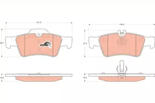 GDB1546 991 00 !колодки дисковые з.\ MB W211/S211 2.0-2.7CDi 02> /SL R230 5.0/5.5 AMG 01>