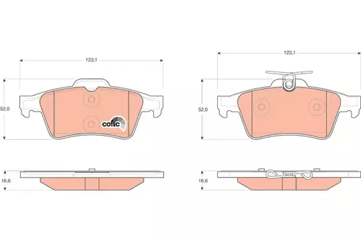 Тормозные колодки дисковые задняя ось TRW GDB1621