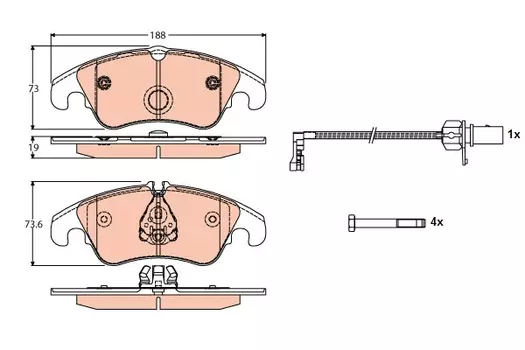 Тормозные колодки дисковые TRW GDB1768