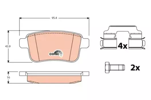 Тормозные колодки дисковые TRW GDB1786