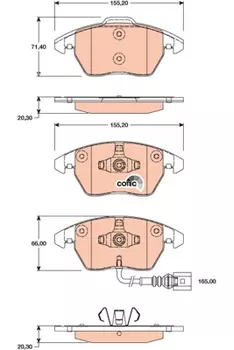 Тормозные колодки дисковые TRW GDB1807