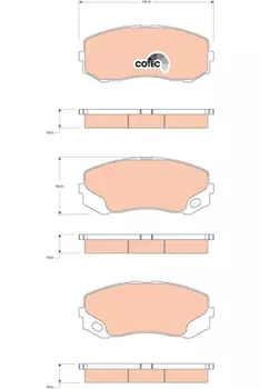 GDB3492 колодки дисковые п.!\ Mitsubishi Canter 07>