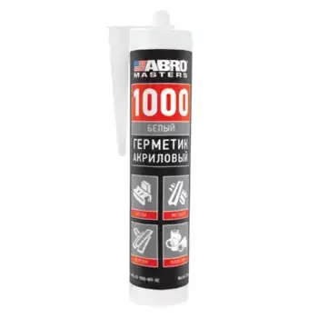 Герметик акриловый белый (310 мл) 'ABRO' AS1000WHRE