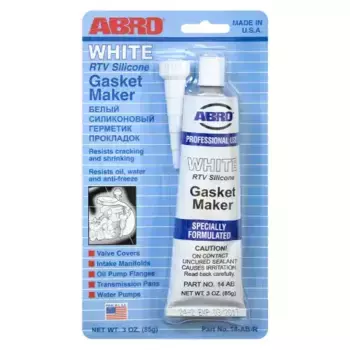 герметик силиконовый! БЕЛЫЙ 85 г\ 14-AB ABRO