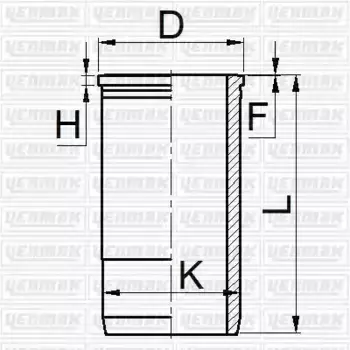 гильза цилиндра! d120\ Iveco 8460.21.010-611/8460.41.101-723 51-05444-000 YENMAK