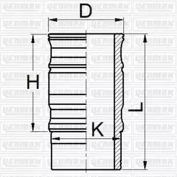 гильза цилиндра! d127 R6\ Scania P/R/T/G DC12.13/DT12.11/12.12/12.17/12.03/12.10 51-05963-000 YENMAK