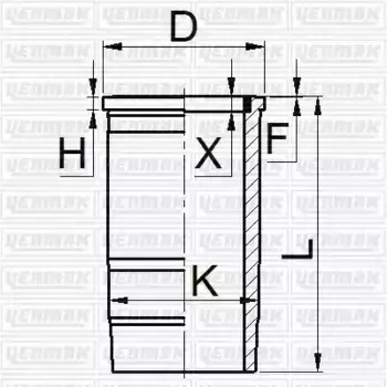 гильза цилиндра! d130 R6\ DAF CF85/XF105 дв. MX300S/340S/375S 06> 51-05254-000 YENMAK