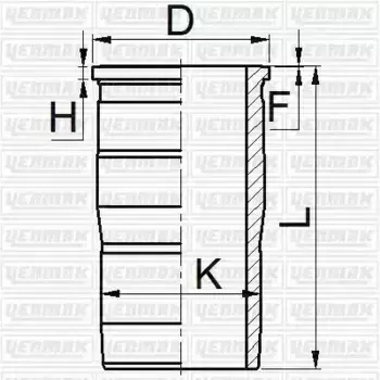 гильза цилиндра! d131 R6\ Volvo D13A/B/C, RVI DXI13 51-06088-000 YENMAK