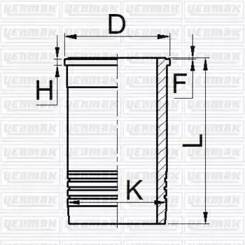 гильза цилиндра! d135\ Iveco Stralis/Eurotrakker дв. F3BE0681 C/B/F 51-05275-000 YENMAK