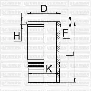 гильза цилиндра!\ DEUTZ BF4 M1013/BF6 M1013 51-05387-000 YENMAK
