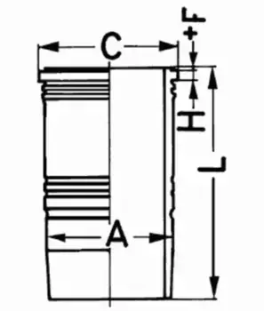 гильза цилиндра !R5-6 d128 H+F=9.92+1 2+1упл+1мет.кольца \MB OM427/429/447/449 A/LA 89 390 110 KS