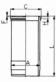 гильза !d123 H+F=9.35+0.75\RVI Premium/Kerax MIDR06.23.56A41/B41Euro2/DCi 11 E, ЯМЗ-650 89 588 110 KS