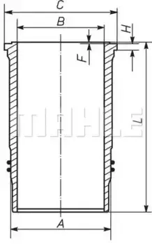 гильза! d123 H+F=9.41+0.75\RVI Premium-385/400 MIDR 06.23.56A41/B41, ЯМЗ-650 209 WN 28 01 MAHLE