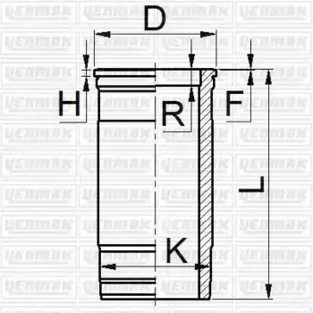 гильза! d127 H+F=7.9+0.8 3упл.140x4+1к0.3\ Scania дв.DS11/11.34/11.75/DSC1101 51-05918-000 YENMAK