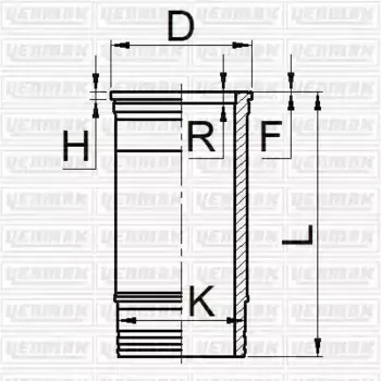 гильза! d127 H+F=7.9+0.8 под 3 упл. кольца R6\ Omn SCANIA DS/DSC11 51-05926-000 YENMAK