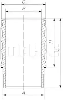 гильза! d127 R6\ SCANIA P/R/T/G DC12.13/DT12.11/12.12/12.17/12.03/12.10 061 WN 27 01 MAHLE