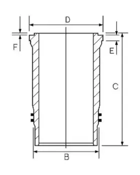 гильза !с упл. кольцами d130 с канавкой\ MB Actros 541.920-542.926 4V Euro 2 15-458580-00 GOETZE