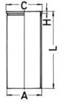 гильза сухая! под обработку\ MB om 924/926 d=106.0, a=110, l=220 mm 88750190 KS