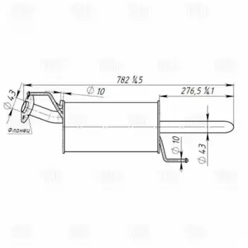 глушитель!\ Nissan Juke 1.6i 10> EMM 1404 TRIALLI