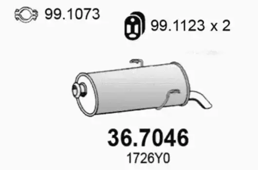 Глушитель основной 36.7046 ASSO