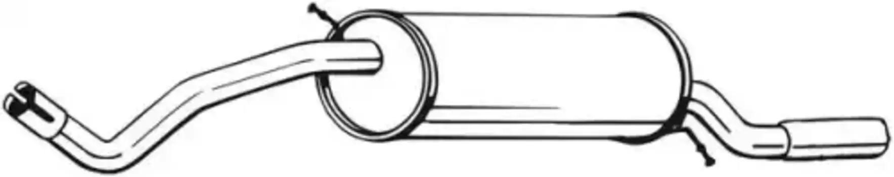 глушитель основной! задний\ VW Polo V 1.4/1.6 09-14 279-495 BOSAL