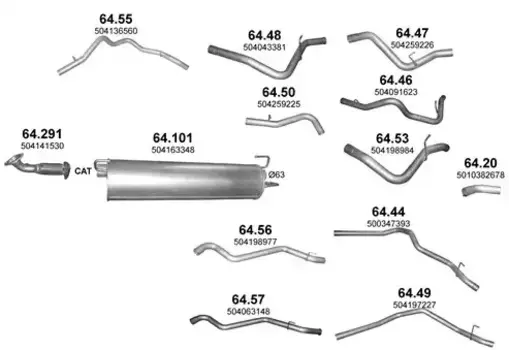 глушитель задняя часть!\ Ford Escort/Orion 1.8TD 92-00 08.148AL POLMOSTROW