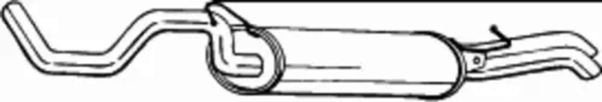 глушитель задняя часть!\ Skoda Octavia,VW Bora/Golf 1.4/1.6/1.9D 97> 281-227 BOSAL