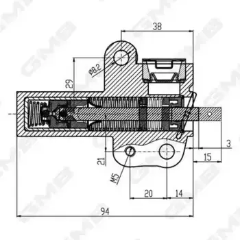 (GMB) Гидронатяжитель ремня ГРМ MITSUBISHI 4G63 2.0 16v 88-92 DOHC GHAT-123