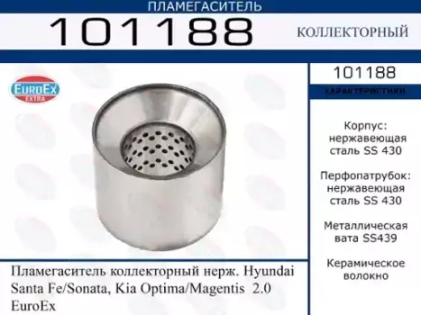 Гофра глушителя EUROEX 101188
