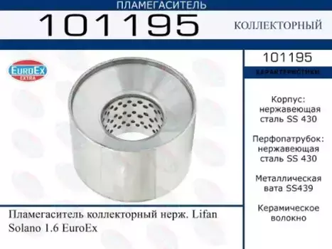 Гофра глушителя EUROEX 101195