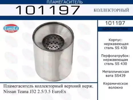 Гофра глушителя EUROEX 101197