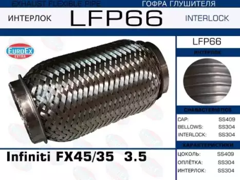 Гофра глушителя EUROEX LFP66