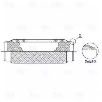 Гофра глушителя TRIALLI FT 70250