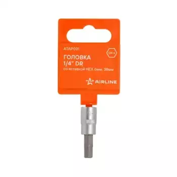 головка! 1/4'' со вставкой HEX 6мм, L=38мм\ ATAP031 AIRLINE