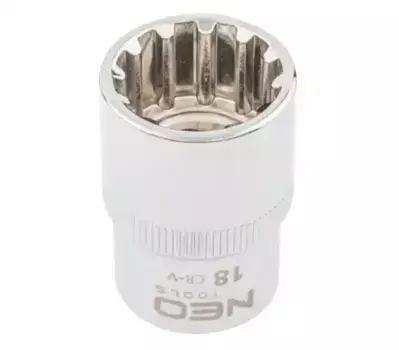 головка! Spline 1/2', 18 мм, CrV\ 08-590 NEO