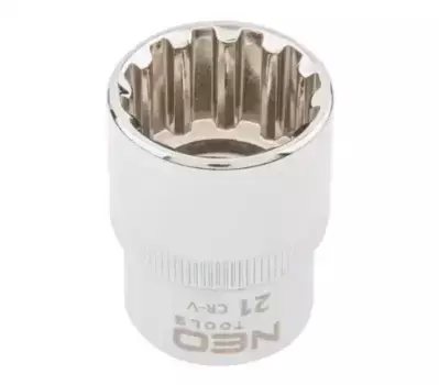 головка! Spline 1/2', 21 мм, CrV\ 08-593 NEO