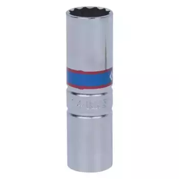 головка свечная! двенадцатигранная 3/8', 14мм, пружинный фиксатор\ 36A014 KING TONY