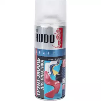 грунт-эмаль! для пластика черная RAL 9005 520 мл\ KU-6002 KUDO