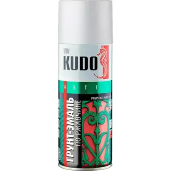 грунт-эмаль! по ржавчине сигнальная белая RAL 9003 520 мл\ KU-319003 KUDO