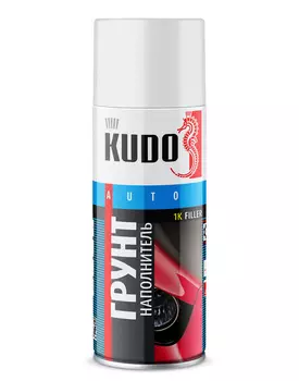 грунт-наполнитель! 1К (белый) аэрозоль 520 мл\ KU-2204 KUDO