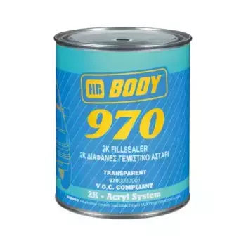 грунт-наполнитель! BODY 970 FILLSEALER 2:1 2К акрил.прозрачный 1л\ 9700000001